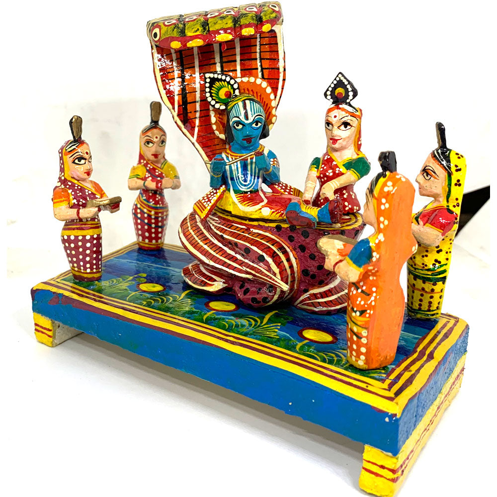 Radha Krishna On Naga - PUSHMYCART