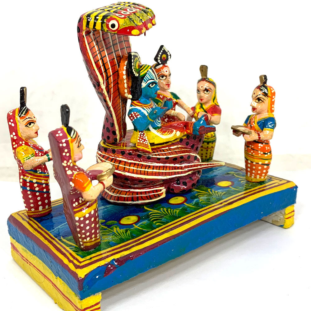 Radha Krishna On Naga - PUSHMYCART