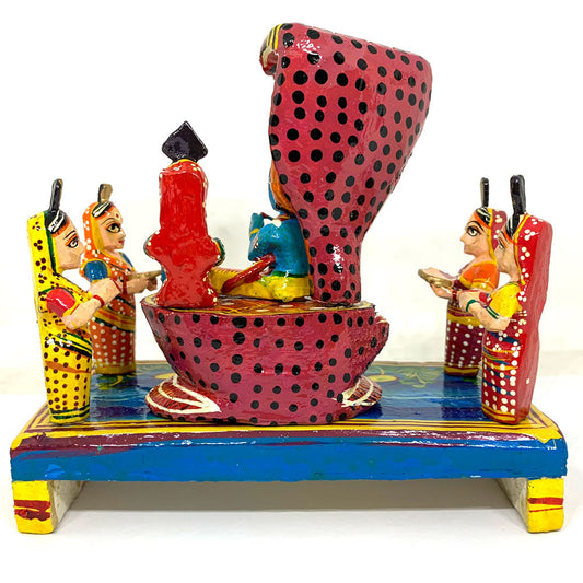 Radha Krishna On Naga - PUSHMYCART