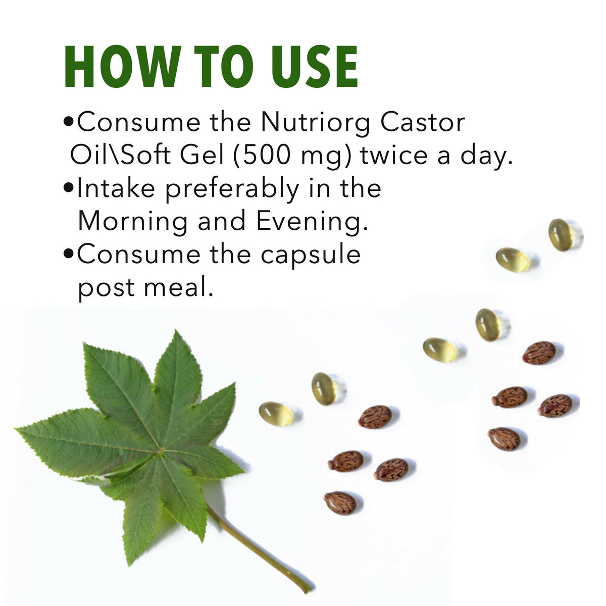 Nutriorg Castor Oil Soft Gel Capsules
