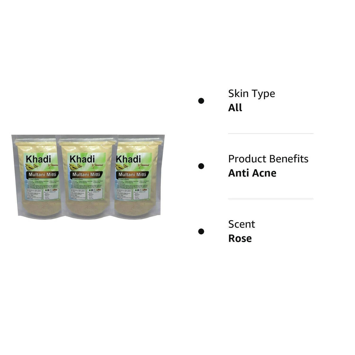 Khadi Omorose Multani Mitti Powder - PUSHMYCART