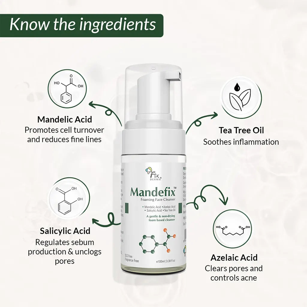 Fixderma Skincare Mandefix Foaming Face Cleanser