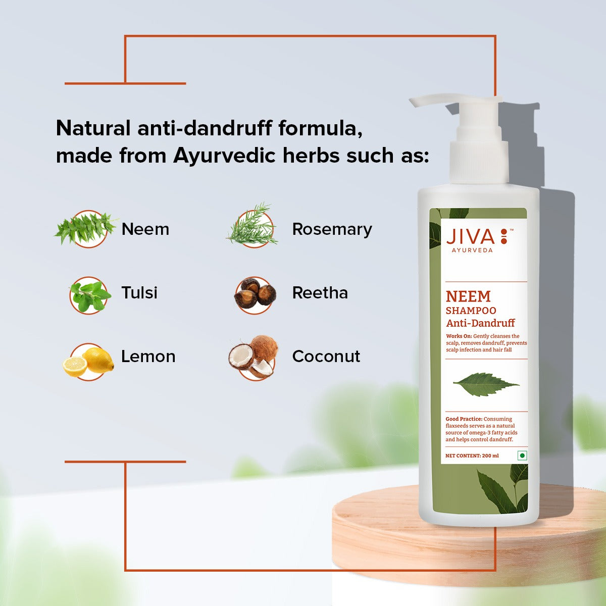 Jiva Ayurveda Neem Shampoo Anti-Dandruff