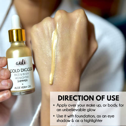 Auli Gold Digger Face and Body Highlighter