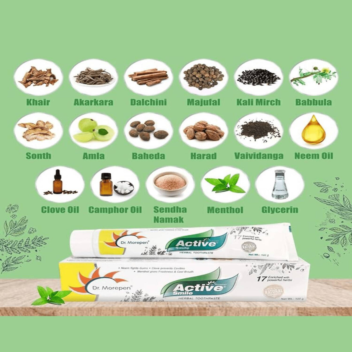 Dr. Morepen Active Smile Toothpaste with Bamboo Brush - PUSHMYCART