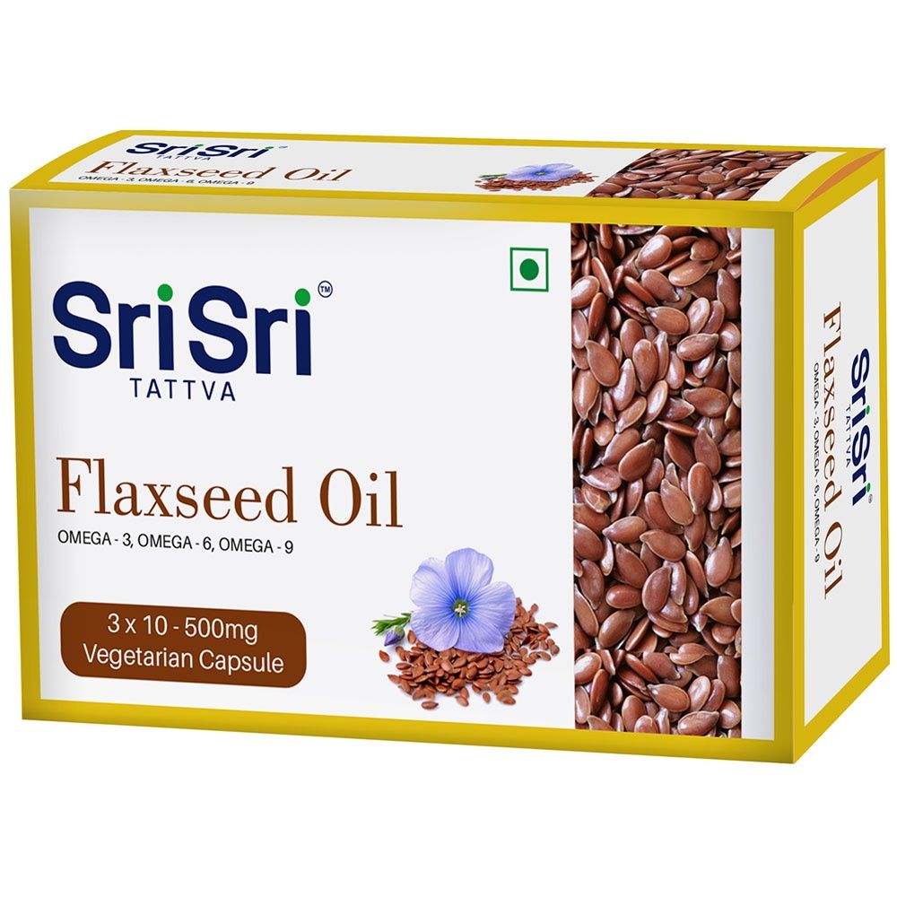 Sri Sri Tattva Flaxseed Veg Oil Capsules 15g