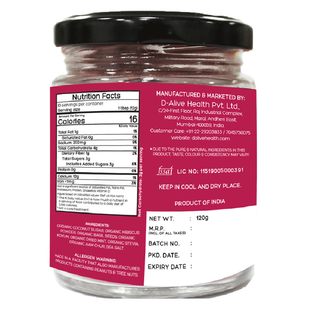 D-Alive Hibiscus Mojito Instant Drink Chutney
