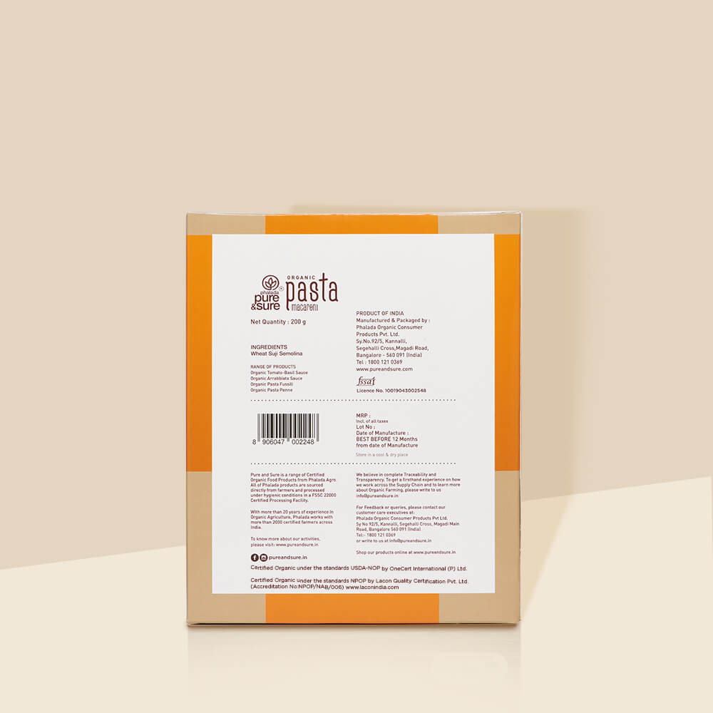 Pure & Sure Organic Pasta Macaroni - PUSHMYCART
