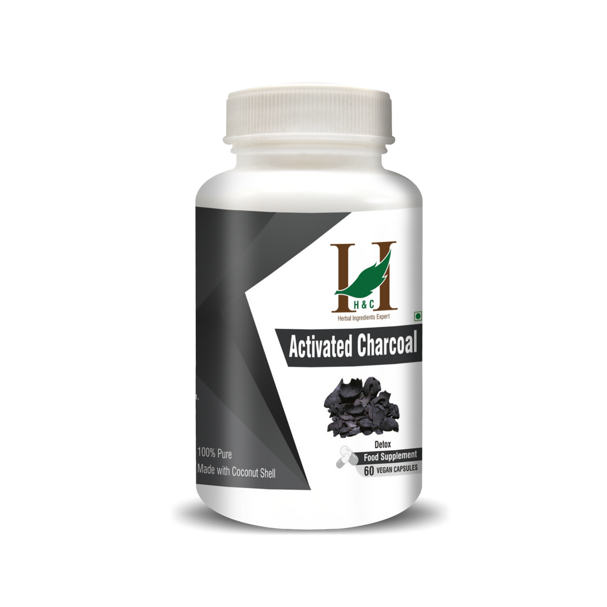 H&C Herbal Activated Charcoal Capsules PUSHMYCART