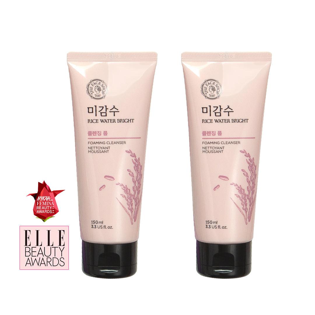 The Face Shop Award Winning Rice Water Bright Cleansing Foam 150ml Combo