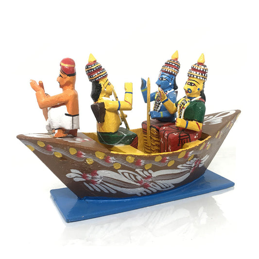 Rama Sita Lakshmana and boat man Kevat Kondapalli Bommalu