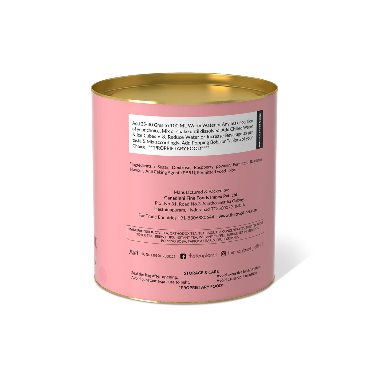 Raspberry Fruit Bubble Tea Premix - PUSHMYCART