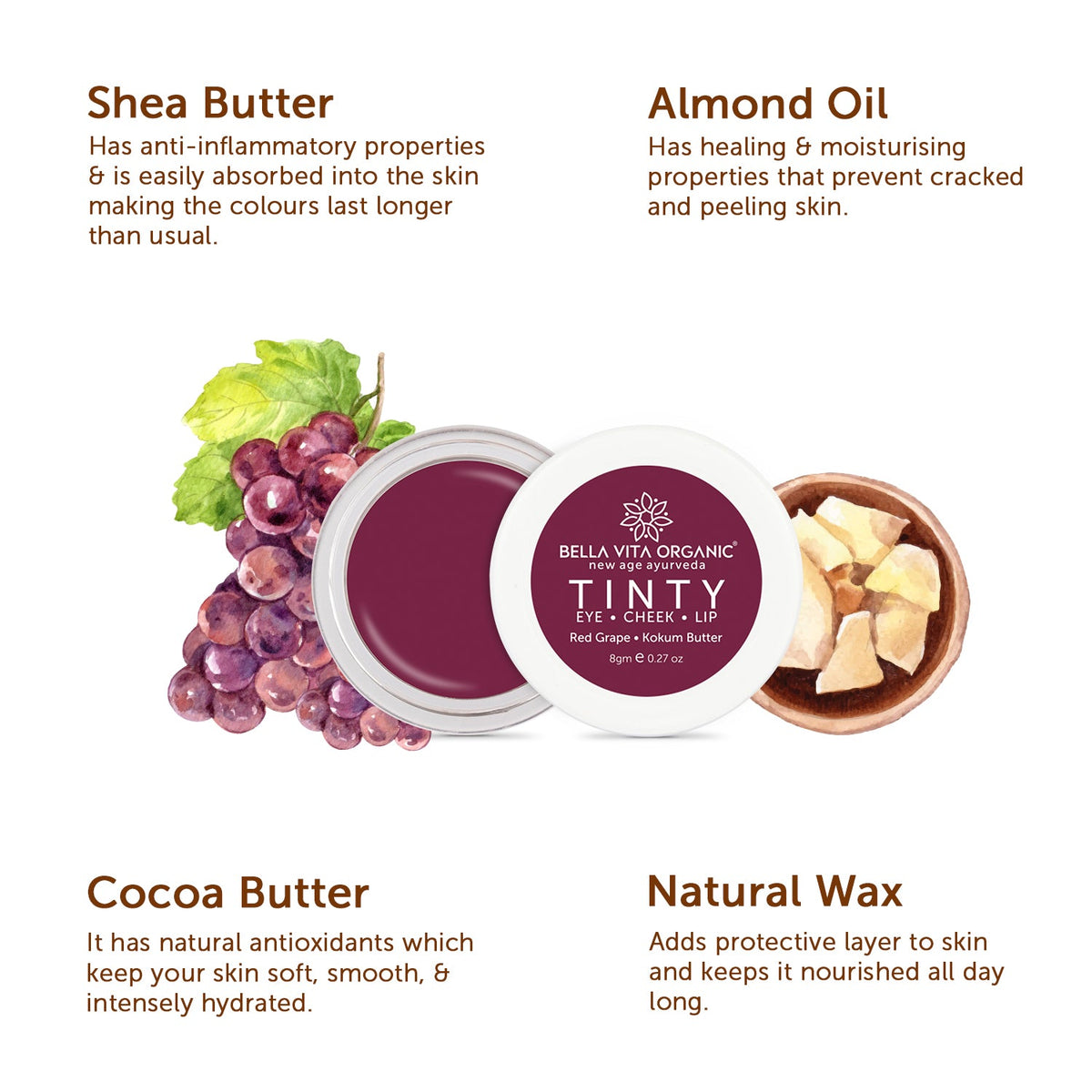 Bella Vita Organic Tinty Blush Grape Wine 8g
