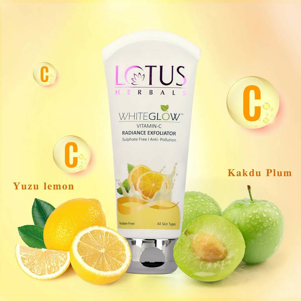 Lotus Herbals WhiteGlow Vitamin-C Radiance Exfoliator - PUSHMYCART