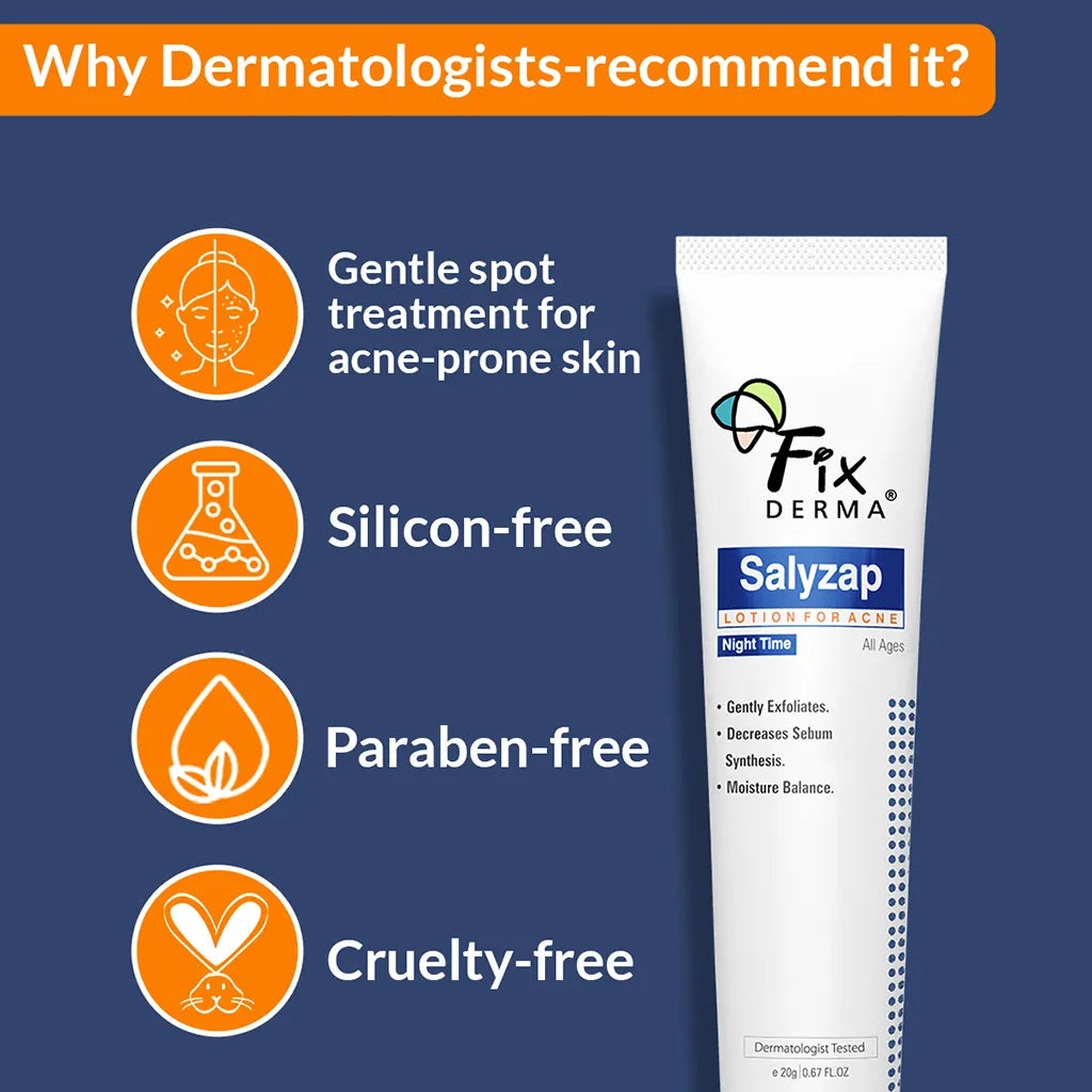 Fixderma Skincare Salyzap Night | Time Lotion For Acne Prone Skin