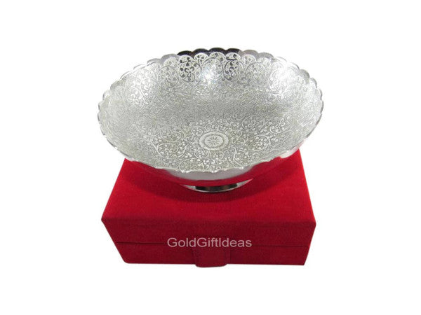 Amazon.com: Garden Of Arts German Silver Bowl With Spoon beautiful precious  gift (Size : 3.5