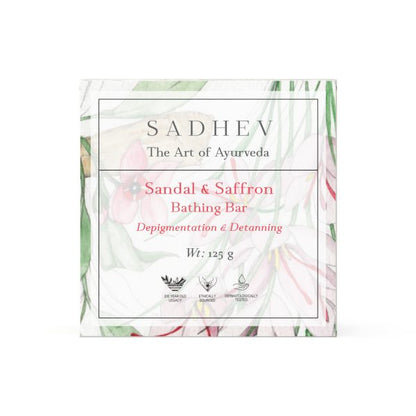 Sadhev Sandal & Saffron Bathing Bar 125g