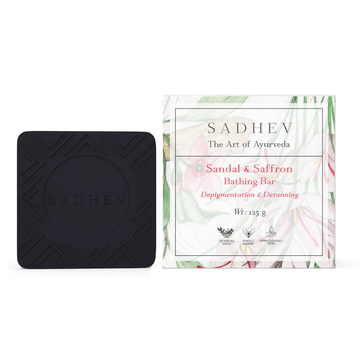 Sadhev Sandal & Saffron Bathing Bar 125g