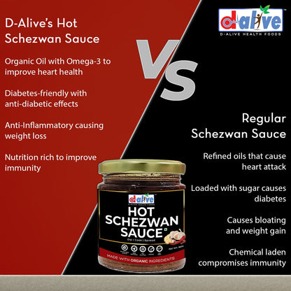 D-Alive Hot Schezwan Sauce - PUSHMYCART