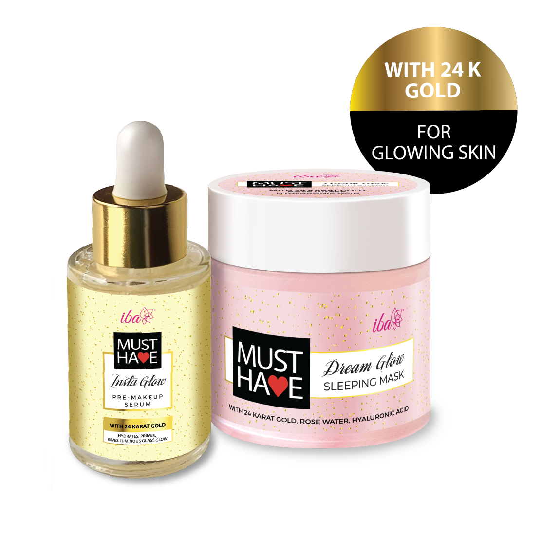Iba Must Have Insta Glow Pre-Makeup Serum + Sleeping Mask Combo