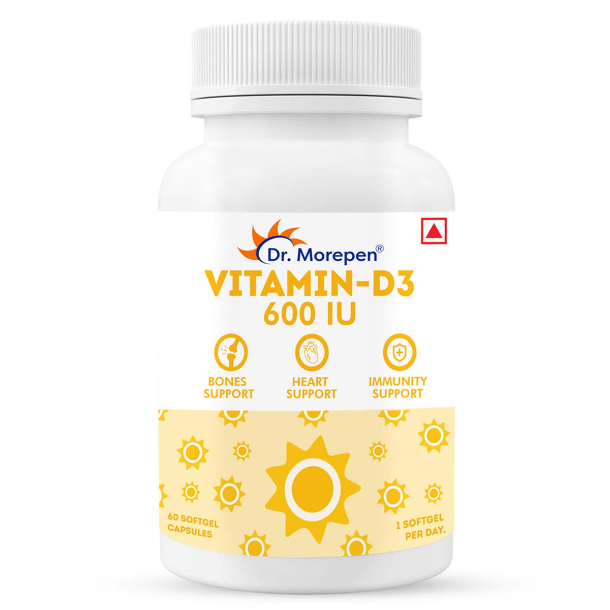 Dr. Morepen Vitamin-D3 600 IU Softgel Capsule 60Capsule