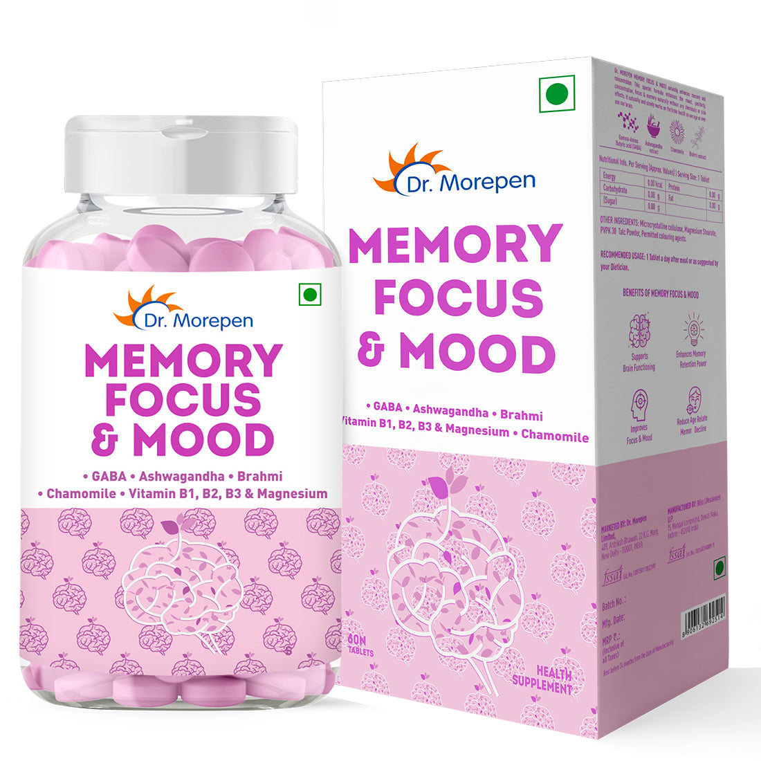 Dr. Morepen Memory Focus & Mood Tablet 60Tablet