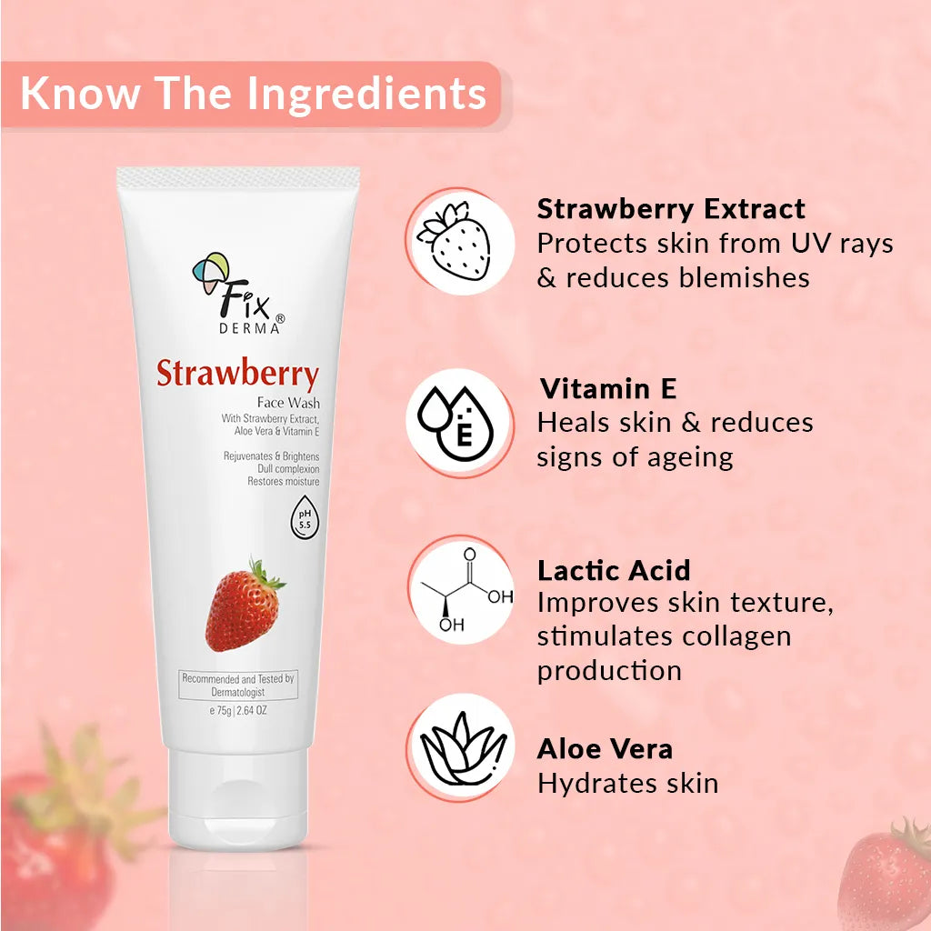 Fixderma Skincare Strawberry Face Wash