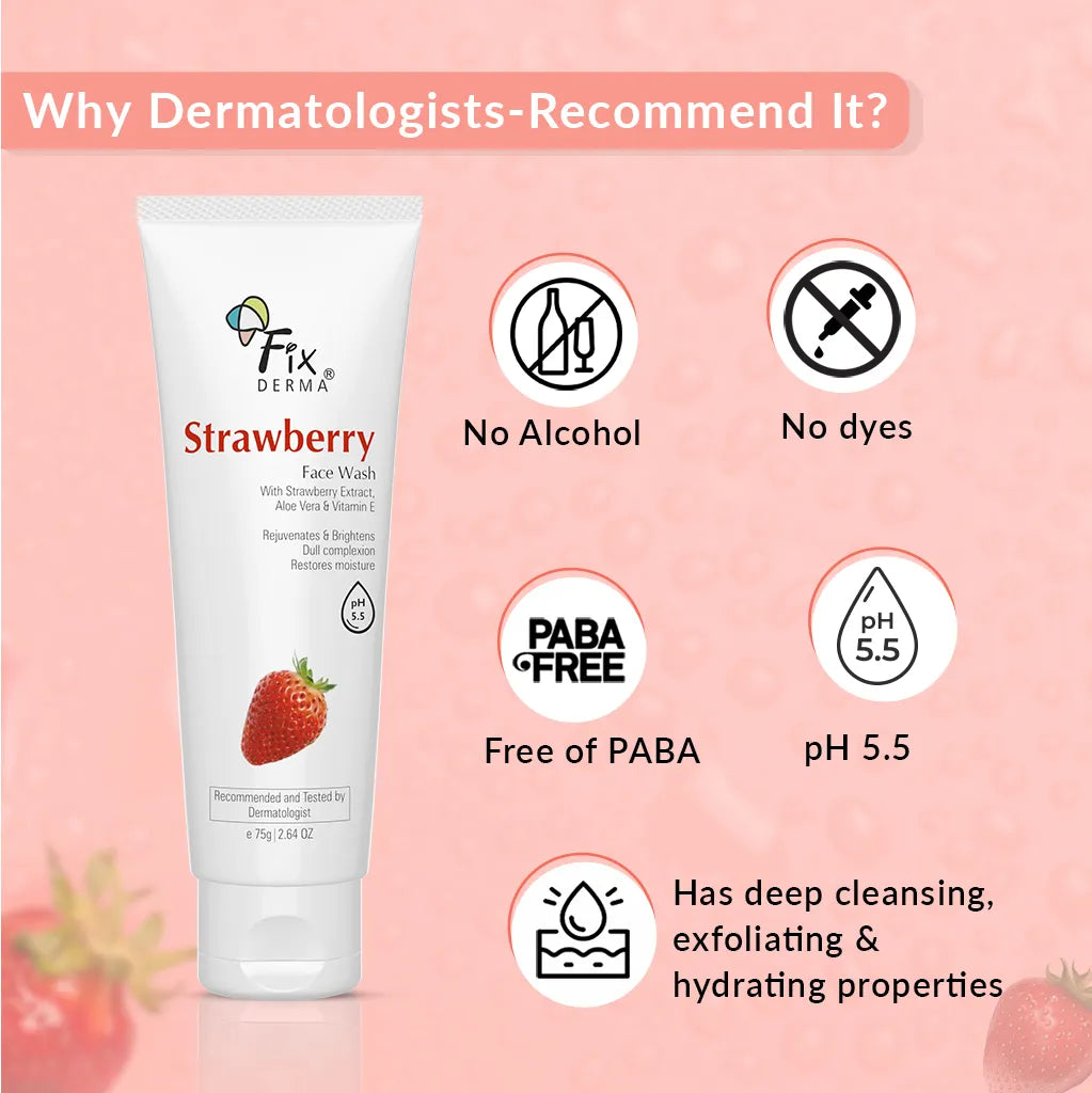 Fixderma Skincare Strawberry Face Wash