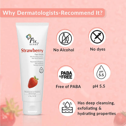 Fixderma Skincare Strawberry Face Wash