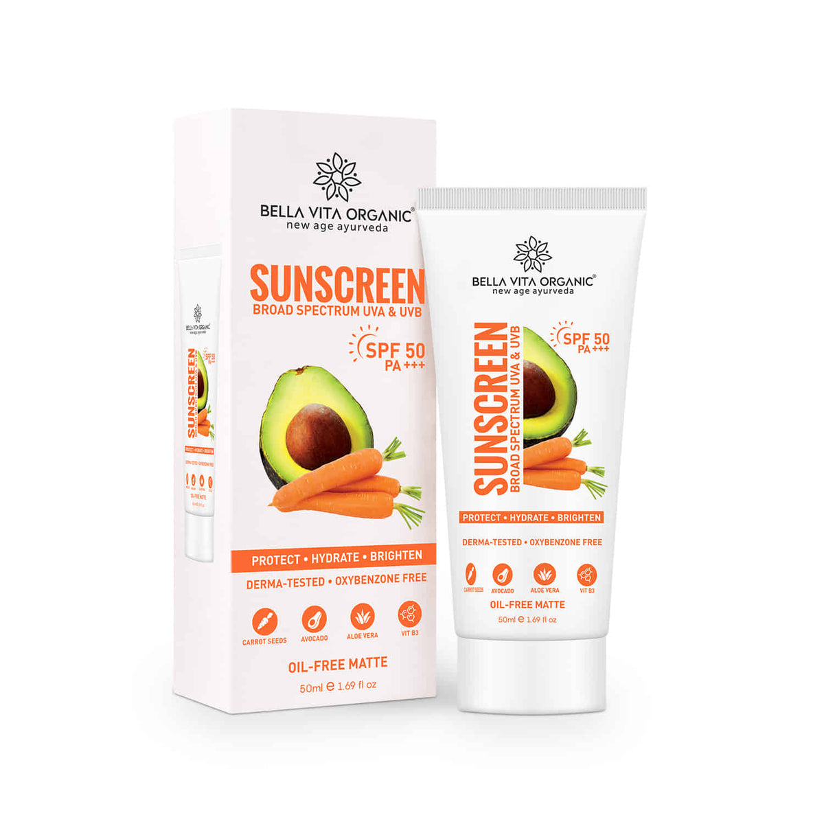 Bella Vita Organic SPF 50 Pa+++ Sunscreen 50ml