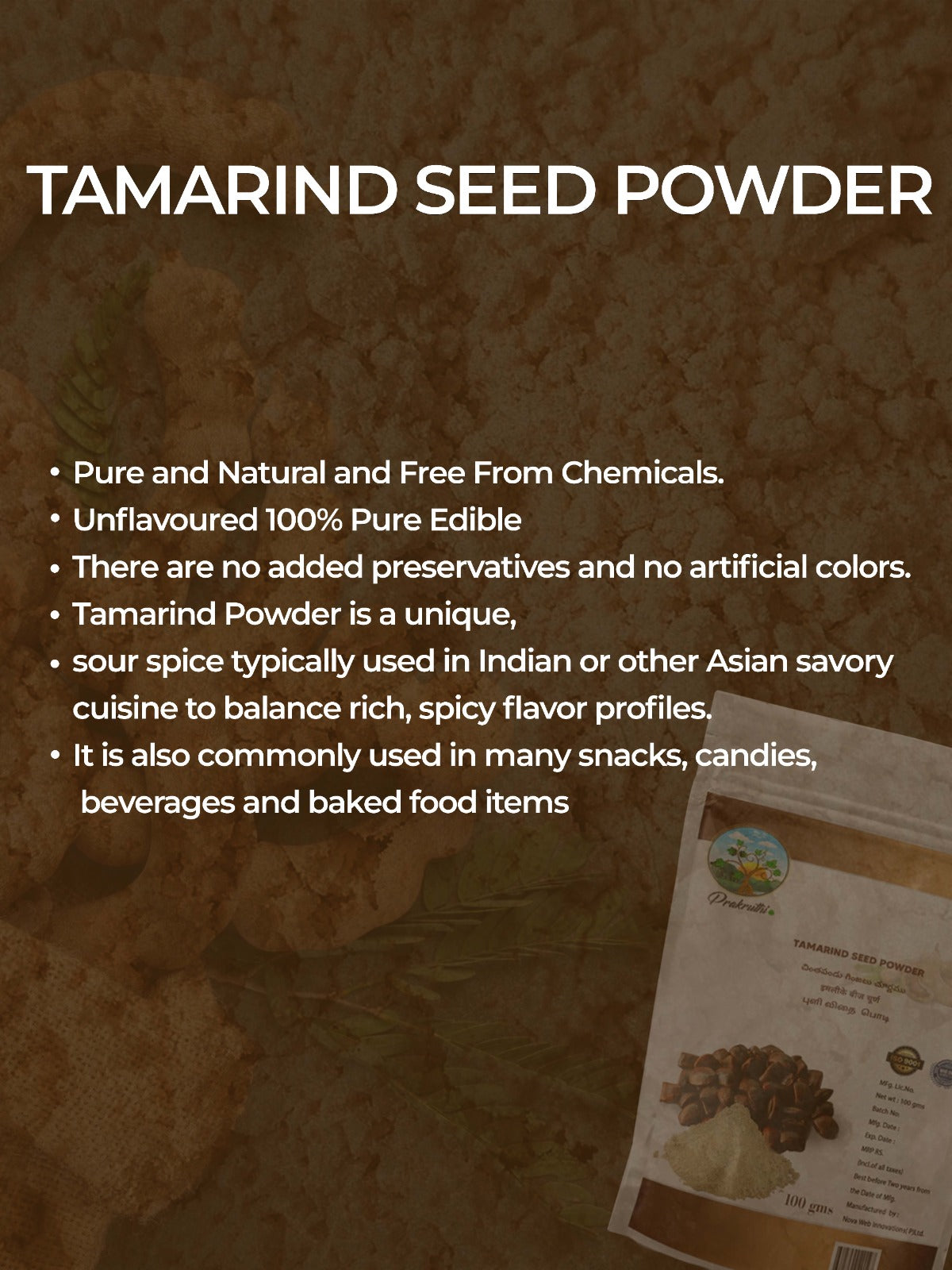 Prakruthi Tamarind Seed Powder 100G