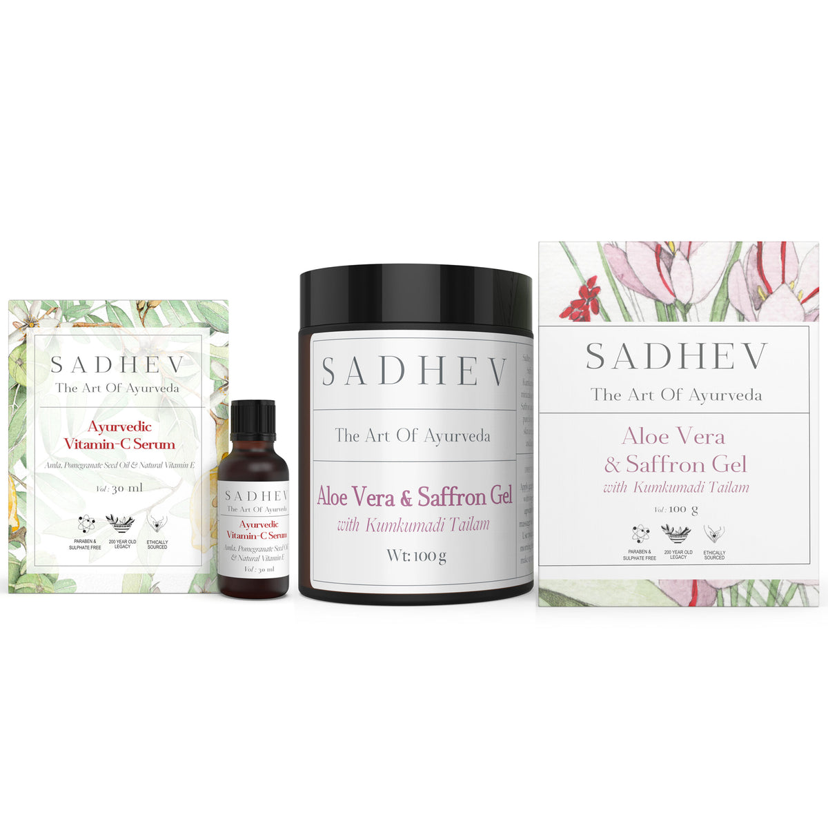 Sadhev The Ayurvedic Dull Skin Elixir 30ml + 100g