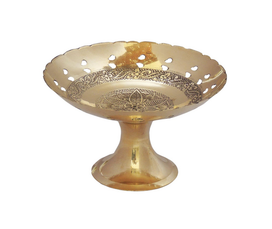 Brass Pan Jali Bata Bowl 0.105Kg - PUSHMYCART