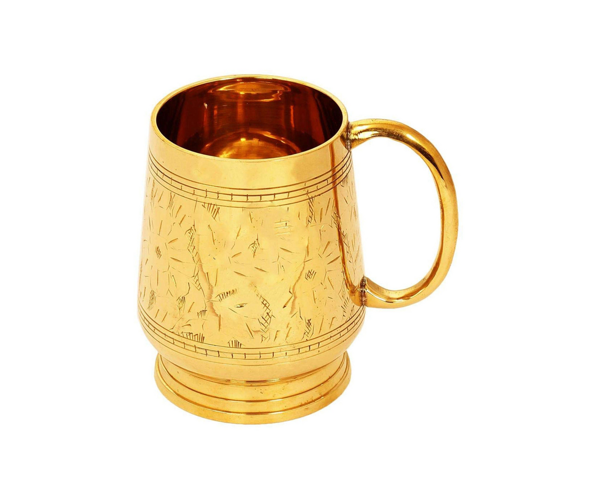 Brass Beer Mug Glass 0.35Kg - PUSHMYCART