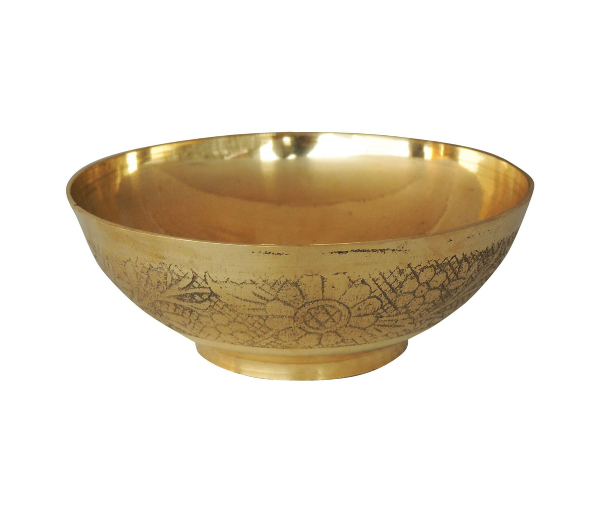 Brass Bowl Katora Embose Medium 0.085Kg - PUSHMYCART