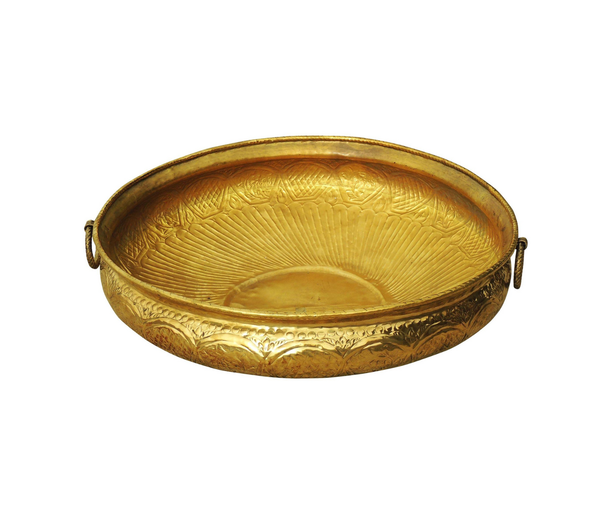 Brass Urli With Handwork 12.65Kg - PUSHMYCART