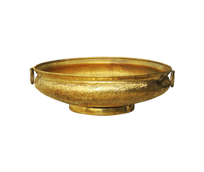 Brass Urli With Handwork 12.65Kg - PUSHMYCART