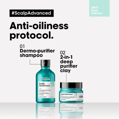 L'Oreal Paris Scalp Advanced Anti-Oiliness 2-In-1 Deep Purifier Clay With 3% AHA - PUSHMYCART