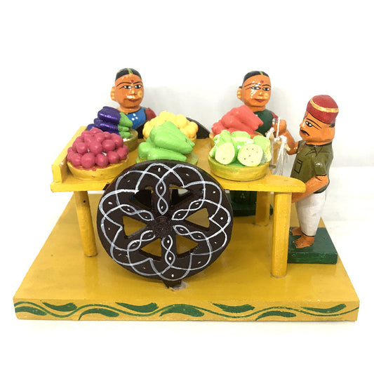 Vegetable Cart on Wheels Kondapalli Toys