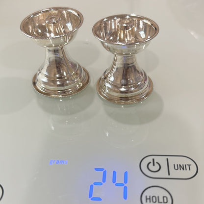 Pure Silver Deepam Diyas Pair 24g - PUSHMYCART