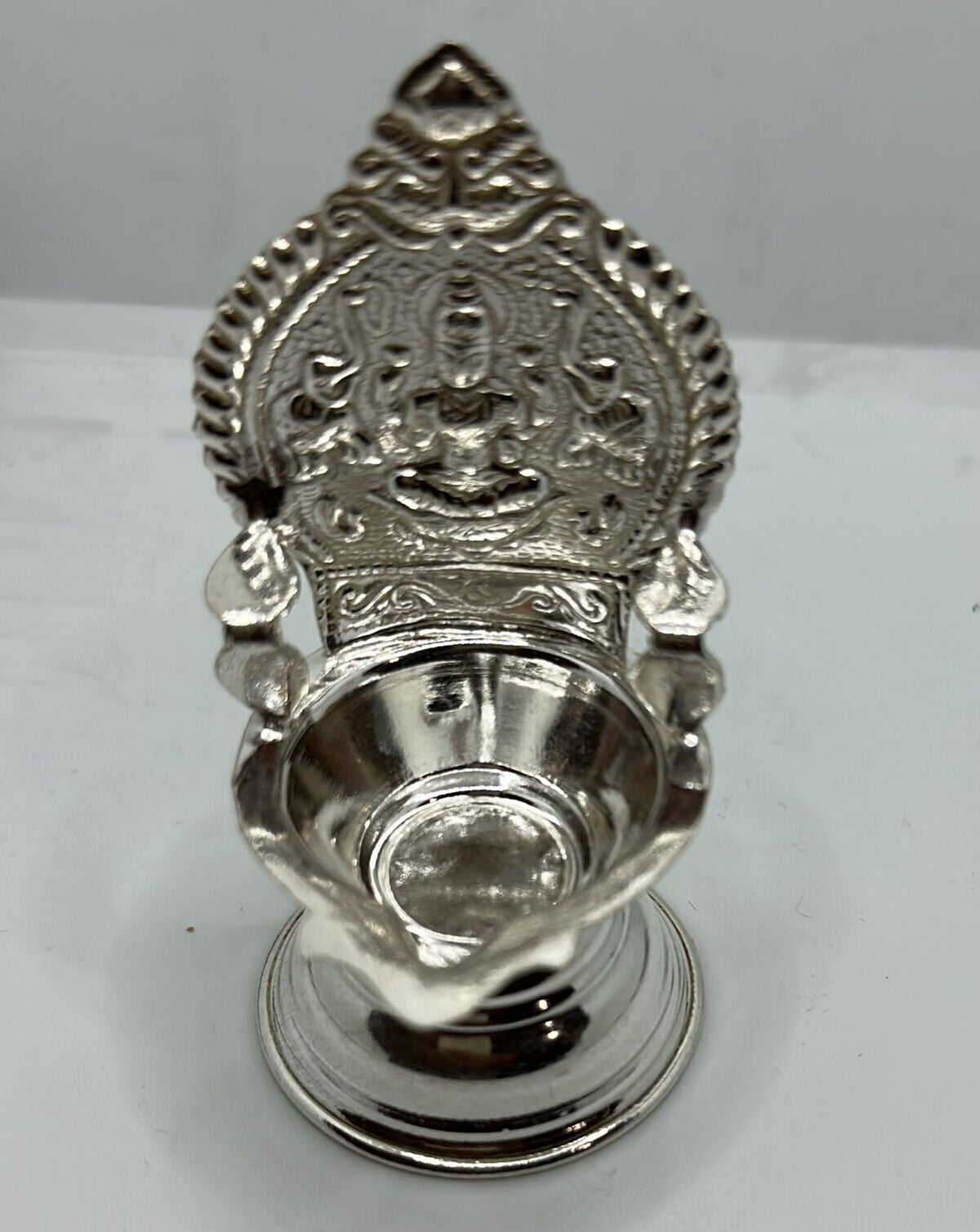 Pure Silver Kamakshi Diya for temple