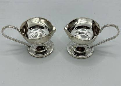 Pure Silver Pair Diyas With Handle 21g - PUSHMYCART