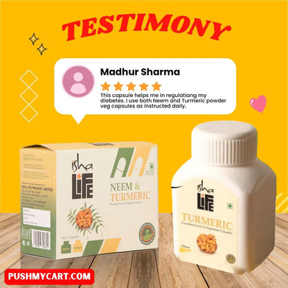 Isha Life Neem and Turmeric Veg Capsules - PUSHMYCART