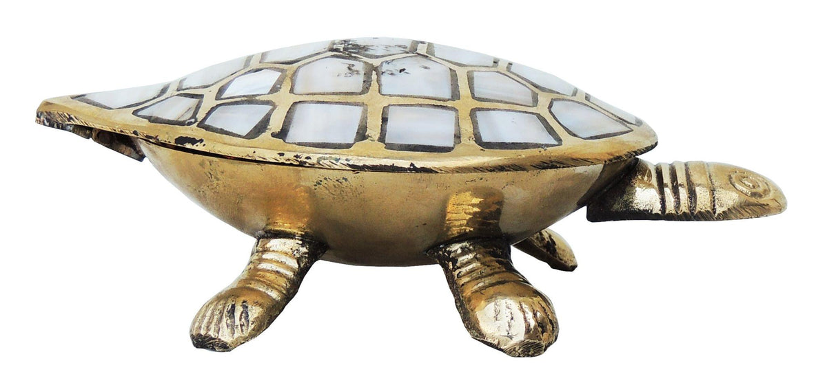 Brass Showpiece Tortoise | Kachua Statue 0.194kg