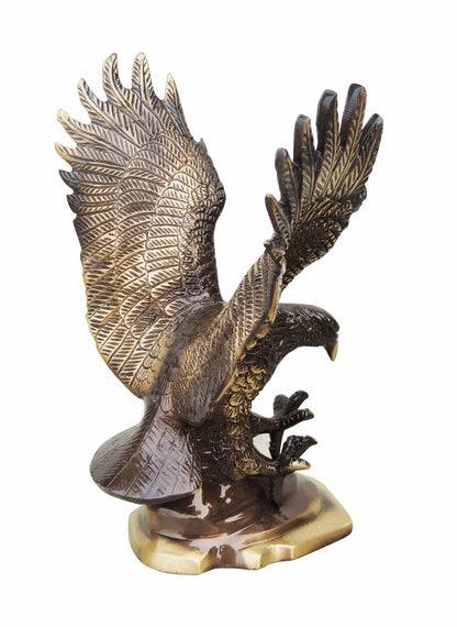 Brass Antique Showpiece Eagle Statue 2.28kg