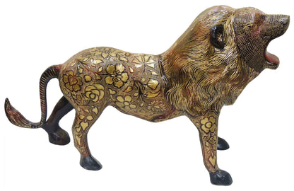 Brass Showpiece Lion Small Statue 6.145kg