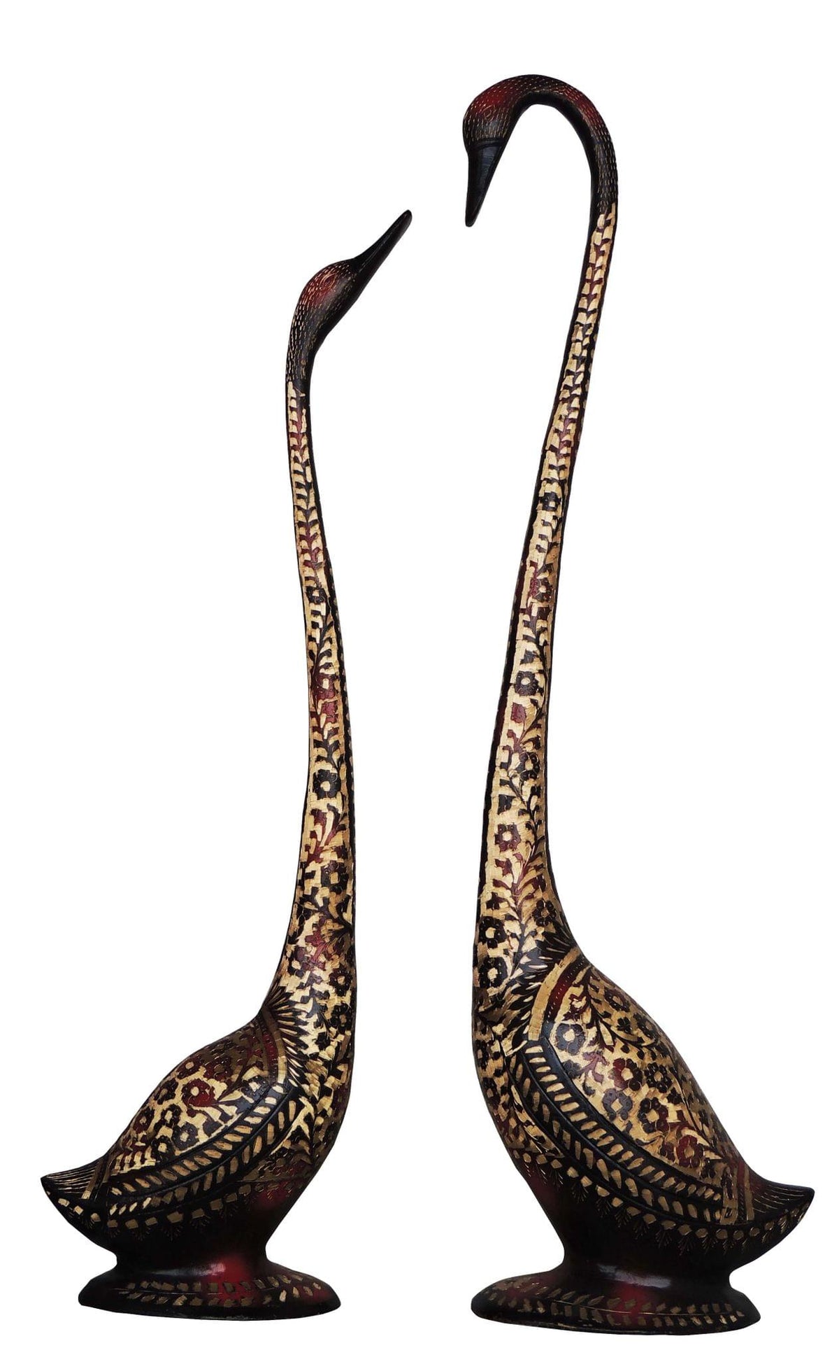 Brass Showpiece Duck Pair Black Statue 6.86kg
