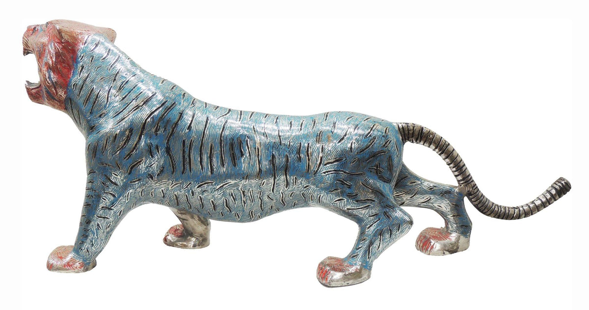 Brass Showpiece Tiger Statue 6.75kg