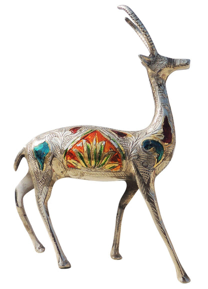 Brass Showpiece Deer Statue 0.62kg