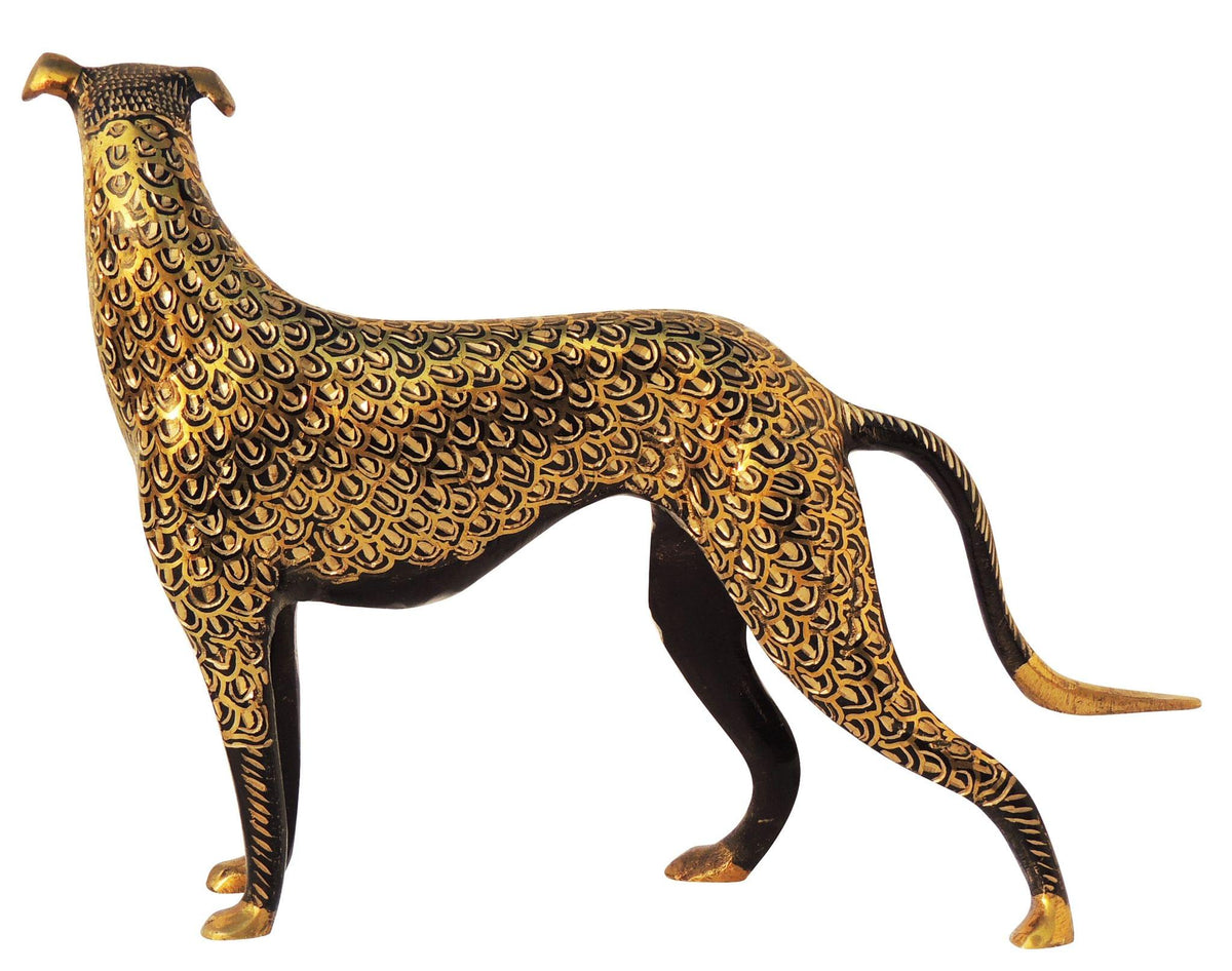 Brass Table Decor Showpiece Dog Statue 1.162kg